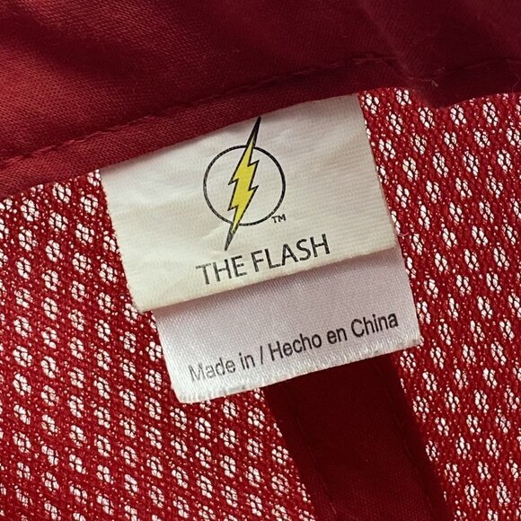 The Flash Baseball Cap Hat Adjustable Red DC Comics Print on Bill Lightning Bolt - Picture 10 of 11